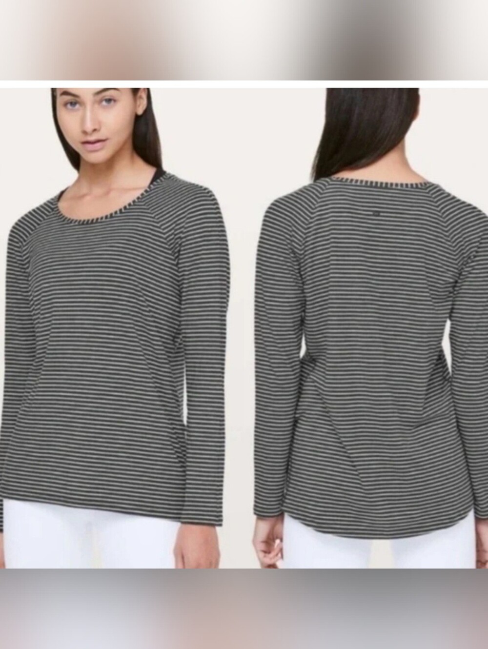 PRICED TO GO!!! Lululemon Striped Black & White Long Sleeve Top